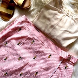 Brooks Brothers 346 Seersucker tulip skirt SZ10